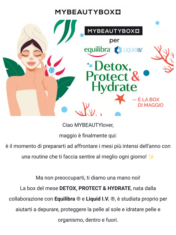 Preparati all’estate con la nuova box DETOX, PROTECT & HYDRATE! 🎁