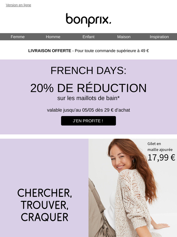 French Days : profitez de 20% de réduction sur...🤩