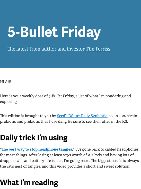 5-Bullet Friday — Solving Cable Tangles, Insane Geoguessing, Mind-Bending Documentaries, and When a Forest Becomes an Author