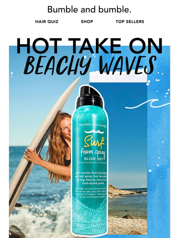 Heat-styled polish 🤝 beachy texture.