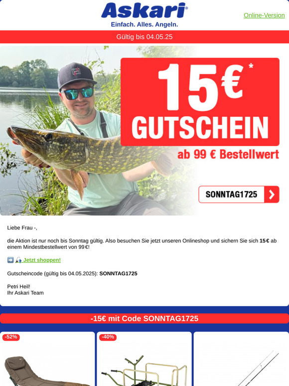 Jetzt beißen die Räuber! | Sparen Sie 15€ auf ALLES, Frau —!