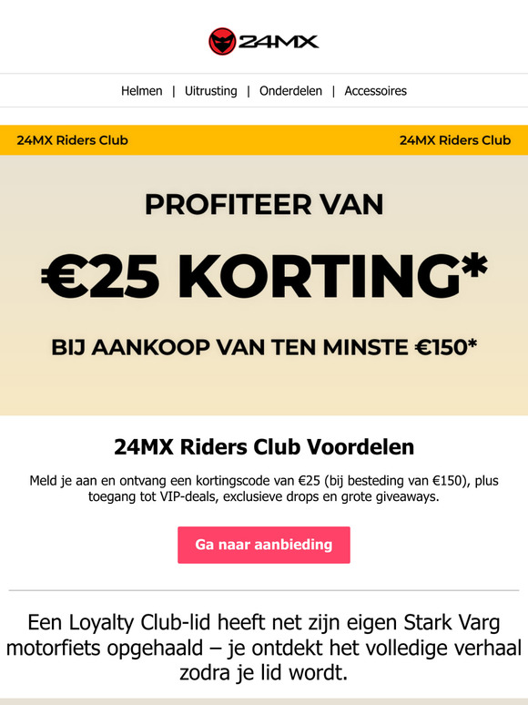 Claim 25€ KORTING - Word lid van de 24MX Riders Club