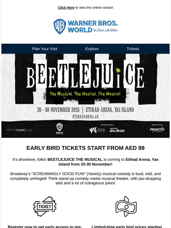 BEETLEJUICE The Musical is coming to Abu Dhabi this November!
