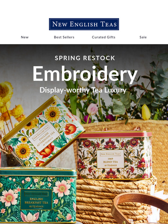 Spring’s Must-Have: Embroidery Tea Tins Return