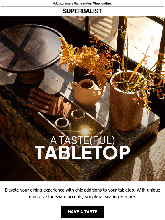 —, make dining a beautiful experience