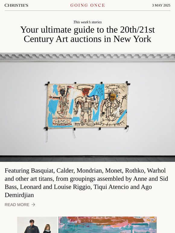 Going Once No. 433 | The best of the 20th/21st Century Art sales in NY