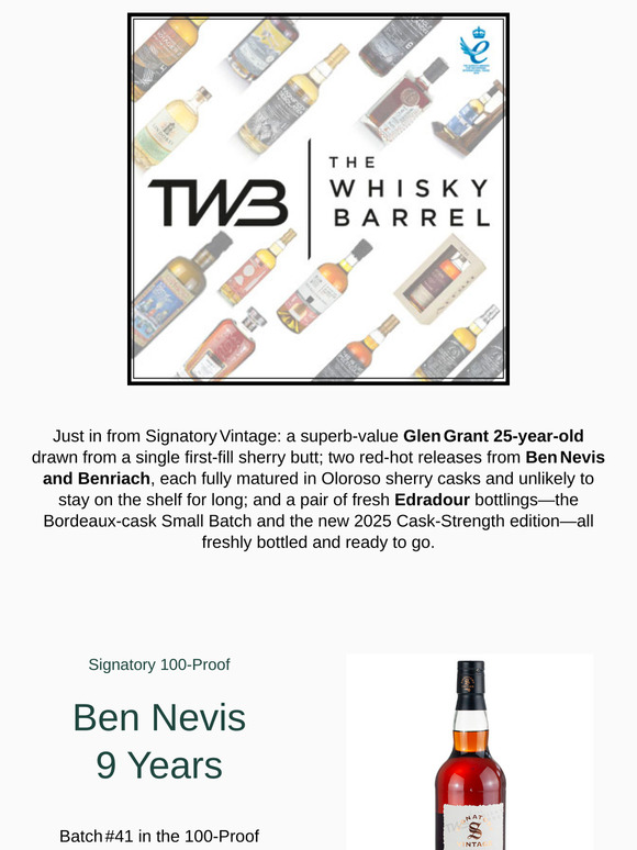 New! | Ben Nevis, Glen Grant, Bunnahabhain, Edradour & much more!