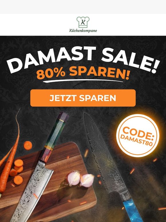Unglaublich! -80% auf alle Damastmesser