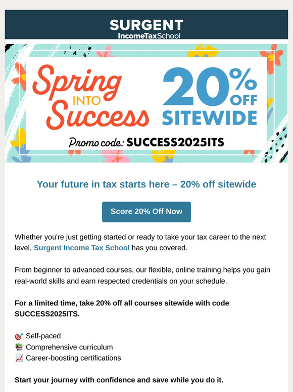 Spring Into Success: 20% Off Everything!