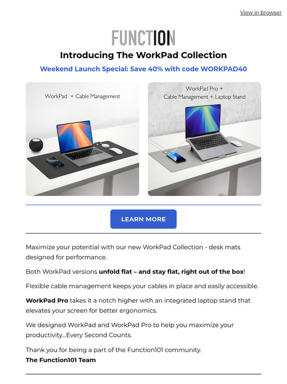 Introducing The WorkPad Collection | 40% Off Launch Event This Weekend Only