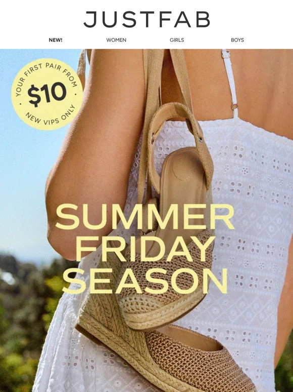 Summer Fridays Mean New Shoes from $10! 😍☀️
