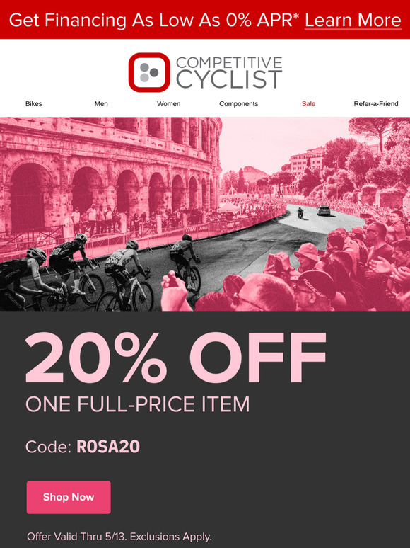 Get your Giro on with 20% off 1 full-price item
