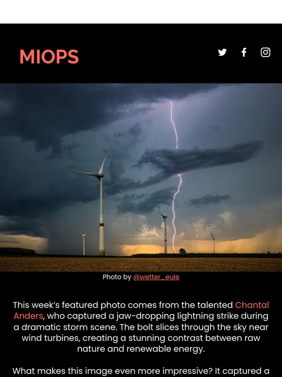 📷 Rare Positive Lightning Strike Captured with MIOPS⚡