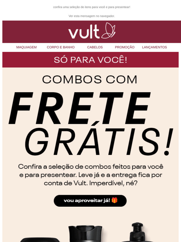 leve Combos Vult com entrega grátis! 🚚