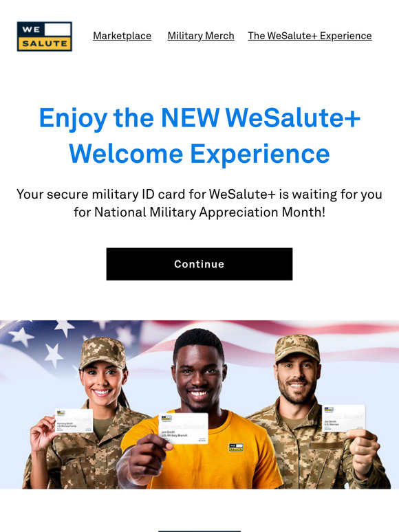 —, get your new secure military ID card  during this May's National Military Appreciation Month