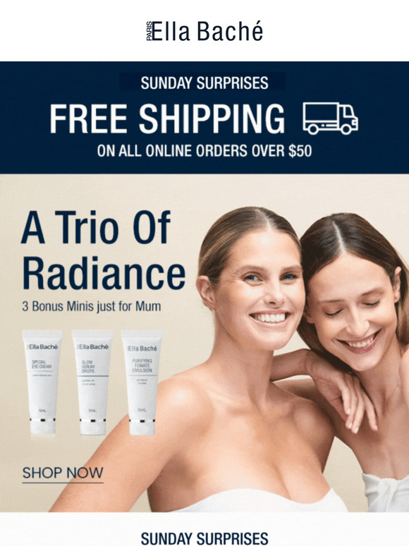 Sunday Surprises: Free Shipping + Trio Minis