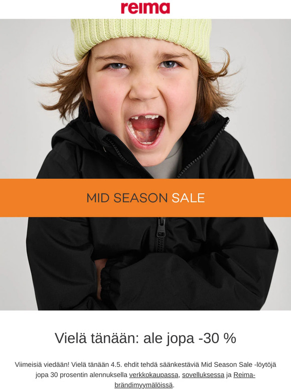 Vielä ehdit: Mid Season Sale loppuu tänään