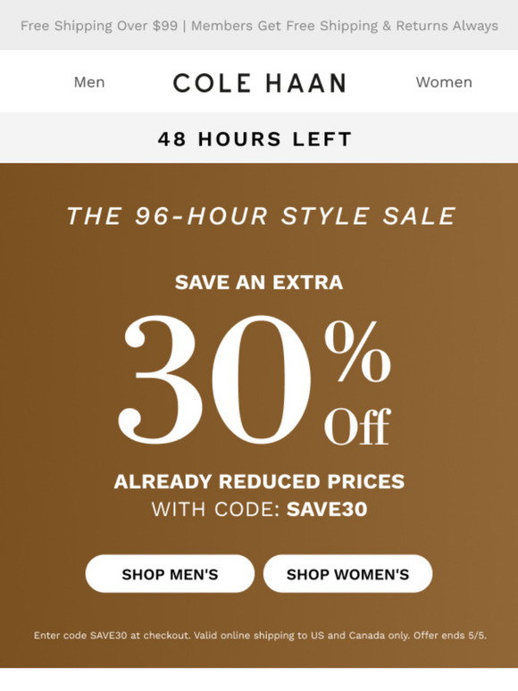 COLE HAAN FLASH SALE! LIMITED TIME ONLY! Cole Haan Special Sale 24 to 25 December 2025 Enjoy  main image 4
