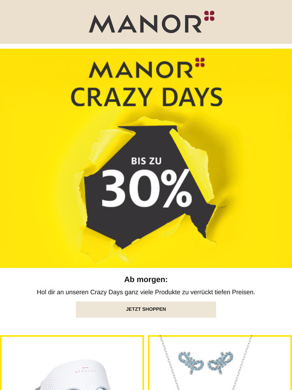 —, ab morgen: bis zu 30% auf unzählige Artikel