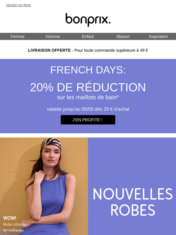 💙🤍❤️ FRENCH DAYS : -20% sur les maillots de bain !
