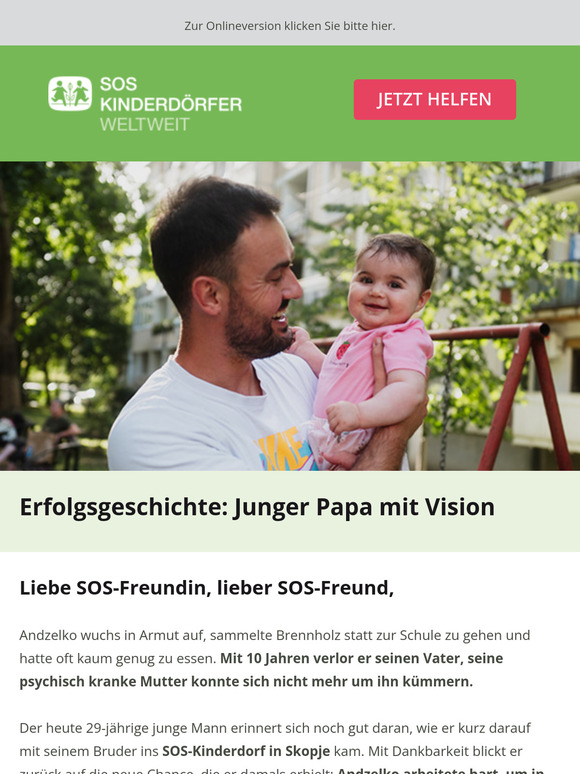 Erfolgsgeschichte: Junger Papa mit Vision