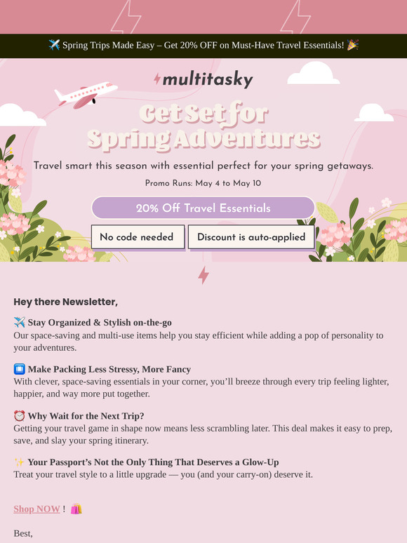 ✈️ Your Spring Getaway Essentials Are Waiting!