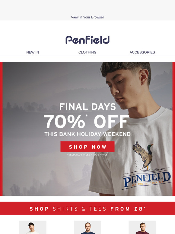 Up to 70% Off* Final Days!