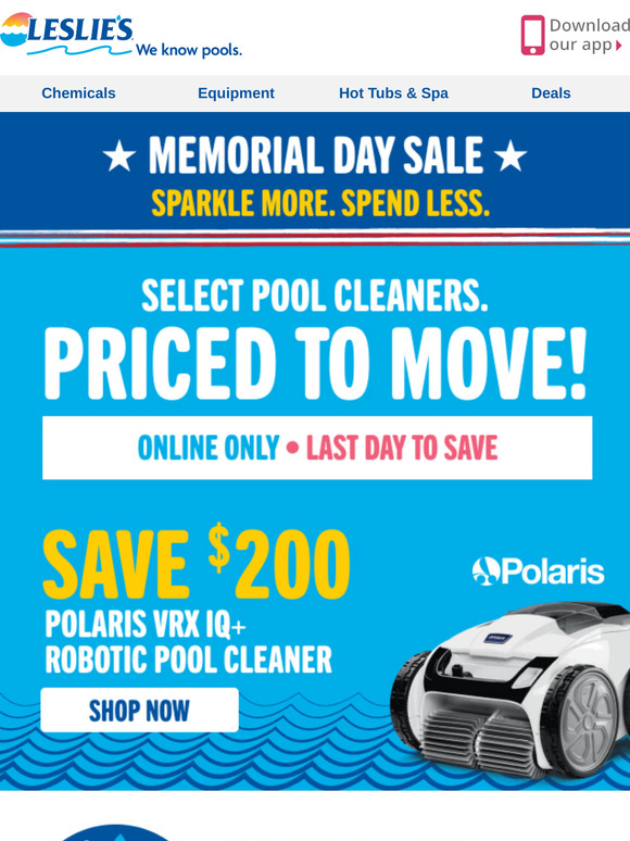 Last Chance at Up to $200 Off (Pool Cleaner Sale)