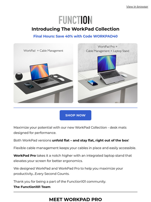 Save 40% on Our New WorkPad Collection – This Weekend Only