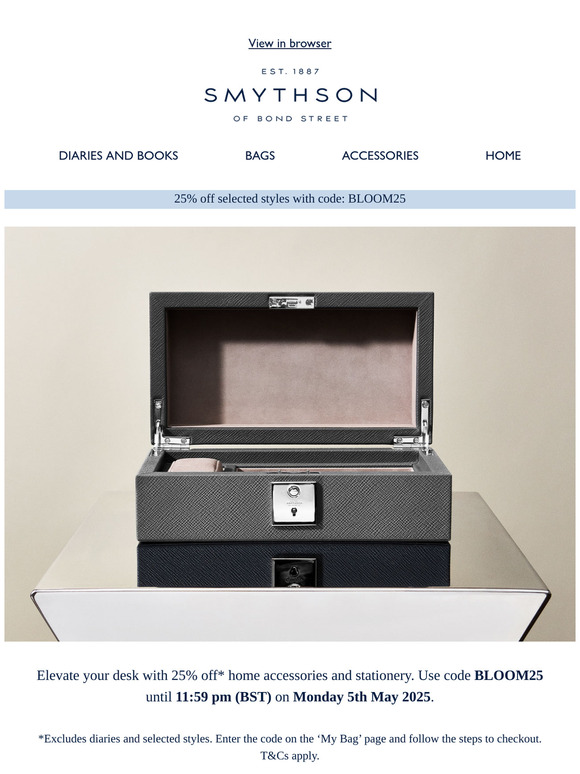 25% off home, stationery and more