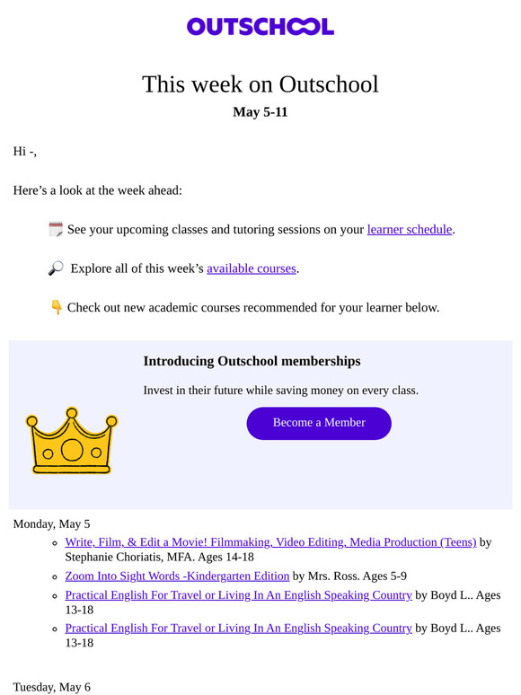 This week on Outschool 🗓️