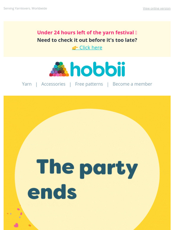 The party ends now, —