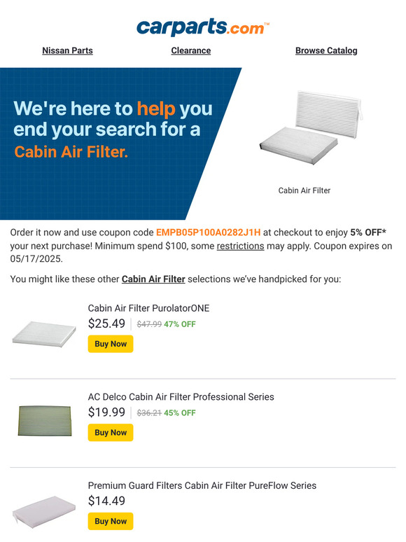 Do you need help with the Cabin Air Filter?