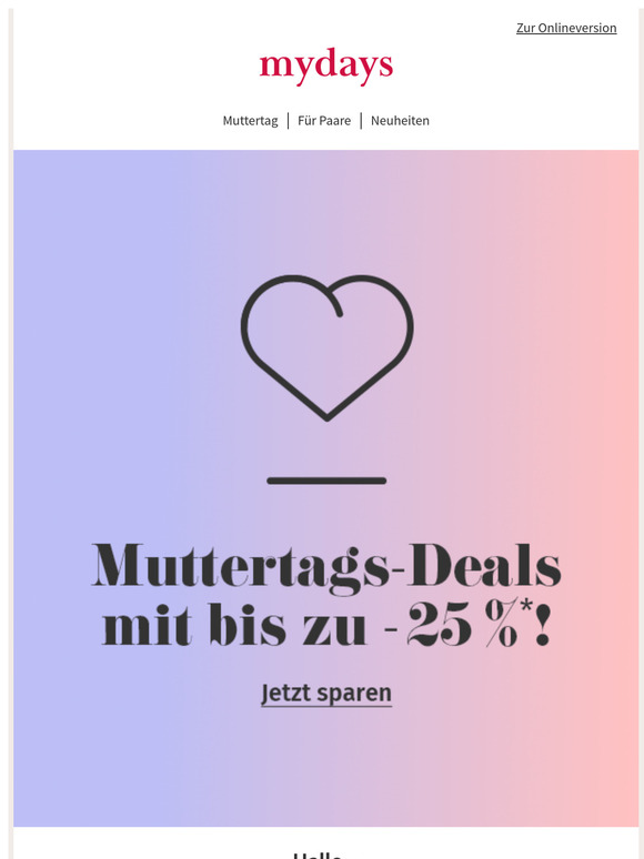 Schon gespart? Jetzt an Muttertag denken ✨