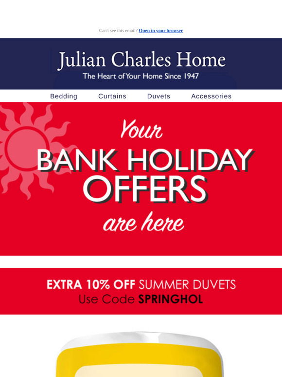 Extra 10% Off These Bank Holiday Picks!