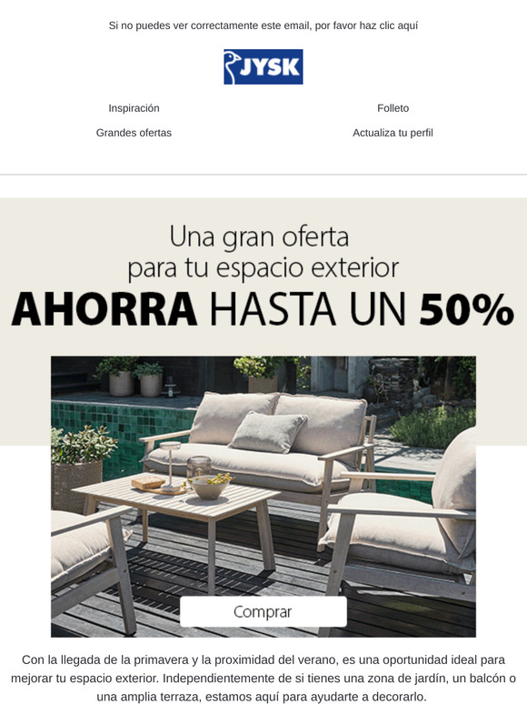 Grandes ofertas para tu espacio exterior 🌞