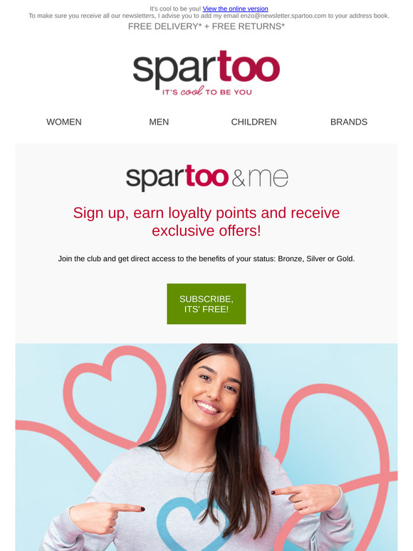 Join the Spartoo&Me club🌟 and enjoy exclusive member benefits ❤ It's free!