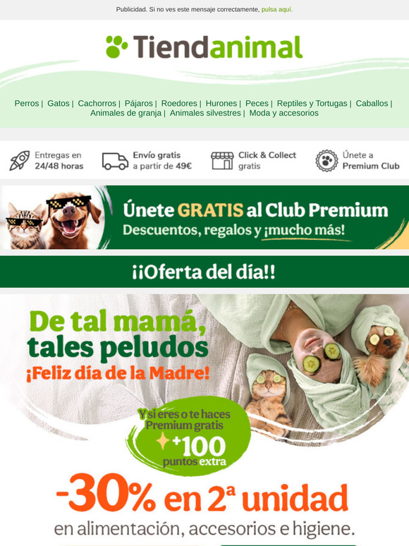 🌸¡Feliz día de la madre! 🥰 celébralo con un 30% dto en la 2 ud 😻