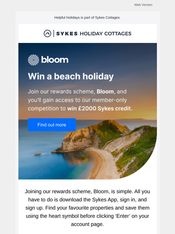 Win a £2000 beach holiday with Bloom 🏖️