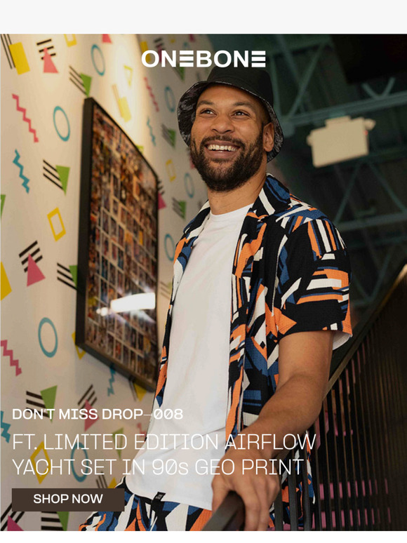 Grab Our Limited Edition 90s Geo Print Yacht Set Before It's Gone