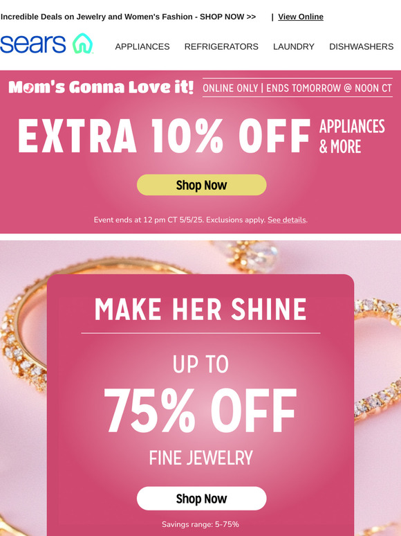 Make Mom Sparkle! Fine Jewelry Up to 75% Off for Mother's Day