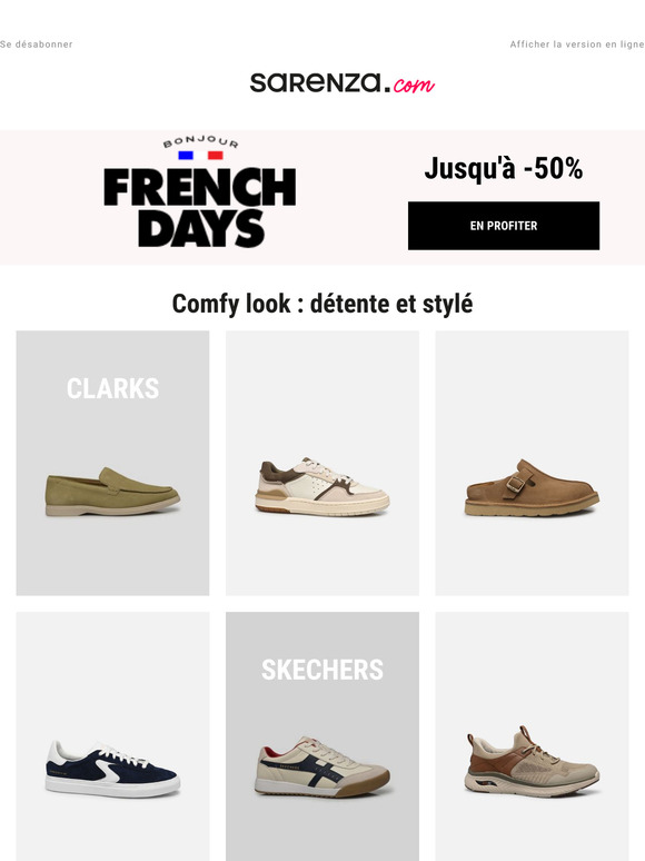 Confort et style : jusqu'à -50% 👟