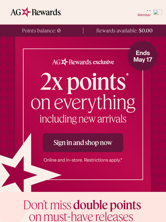 Still going! 2x points on everything