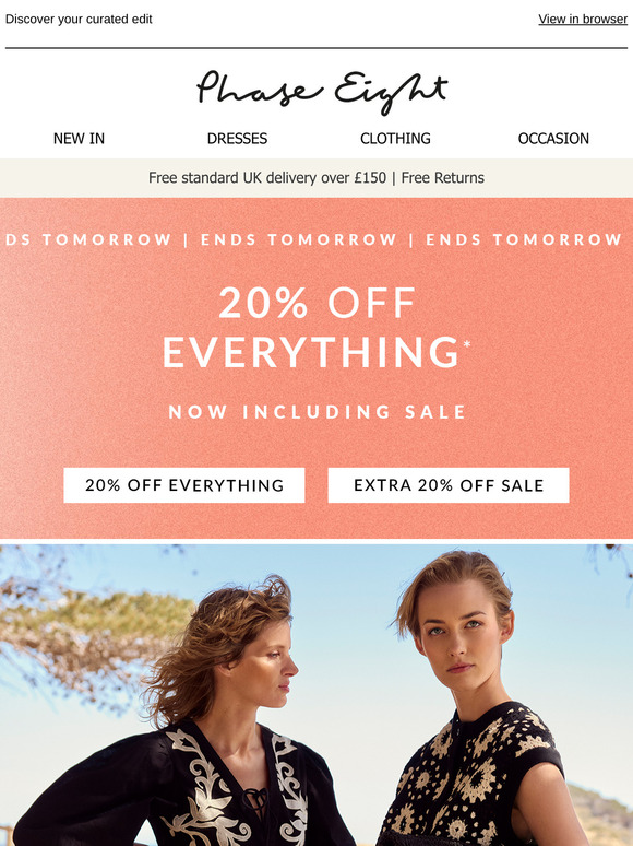 20% off EVERYTHING ends tomorrow...