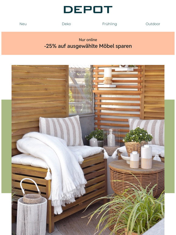 DEPOT: 25% auf ausgewhlte Outdoormbel | Milled