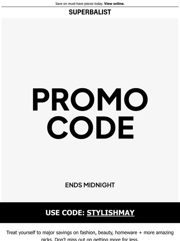 Your 30% off Promo Code is one click away
