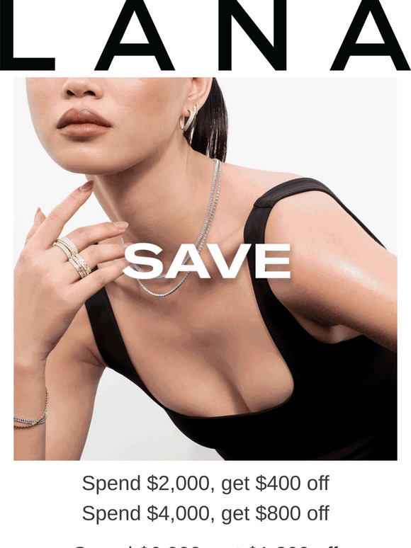 Stack Your Sparkle & Save On LANA Diamonds