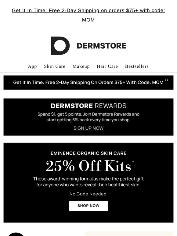 Enjoy 25% off Eminence Organic Skin Care kits!