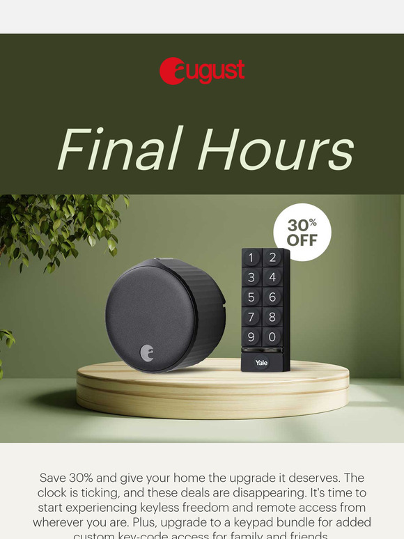 Hurry! Your 30% Off is Expiring Soon.