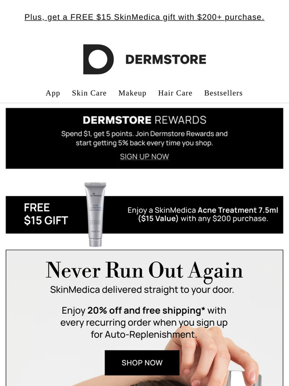 Almost out of SkinMedica? 20% off with Auto-Replenishment